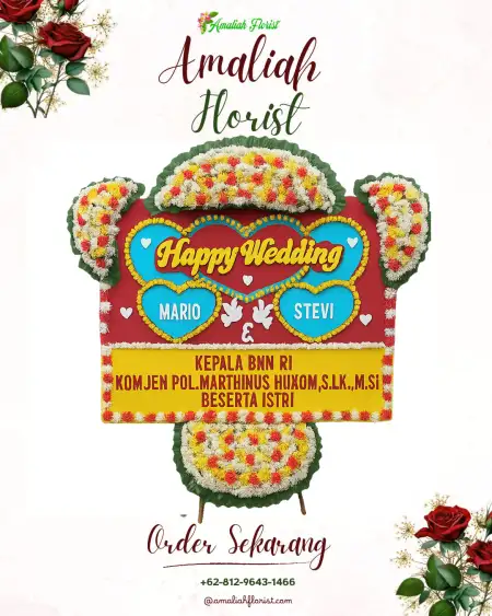 Papan Bunga Pernikahan Kemambang